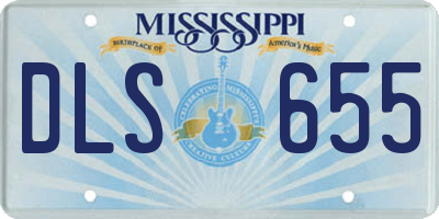 MS license plate DLS655
