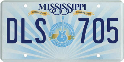MS license plate DLS705