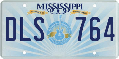 MS license plate DLS764