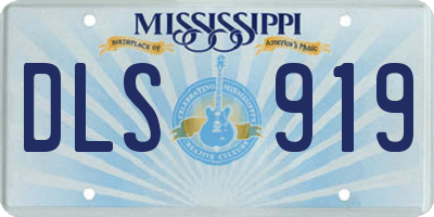MS license plate DLS919