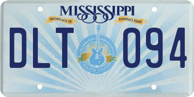MS license plate DLT094