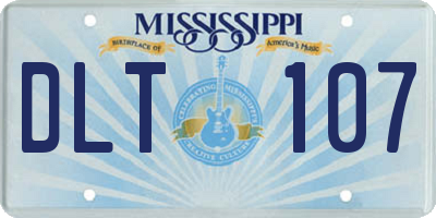MS license plate DLT107