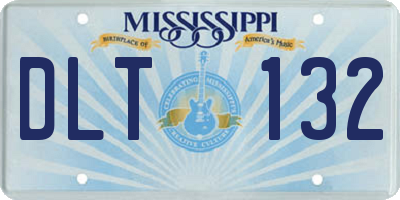 MS license plate DLT132