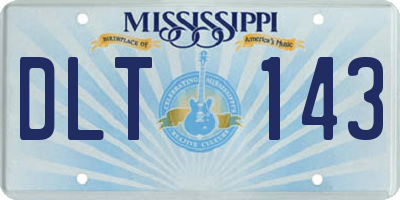MS license plate DLT143