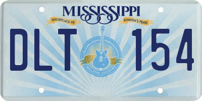 MS license plate DLT154
