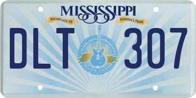 MS license plate DLT307