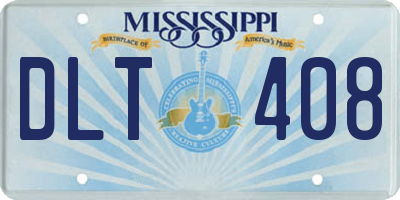 MS license plate DLT408