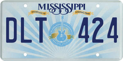 MS license plate DLT424