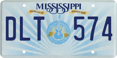 MS license plate DLT574