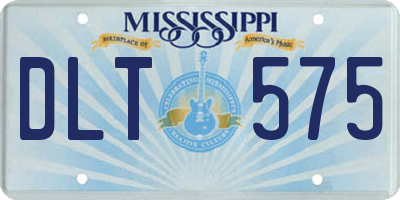 MS license plate DLT575
