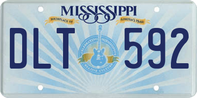 MS license plate DLT592