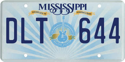 MS license plate DLT644