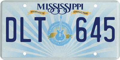 MS license plate DLT645