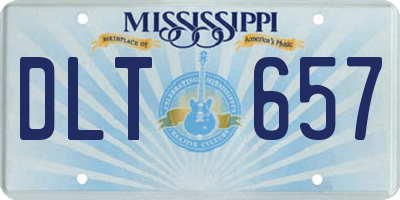 MS license plate DLT657