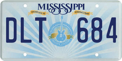 MS license plate DLT684