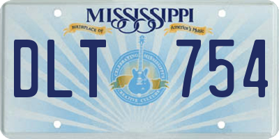 MS license plate DLT754