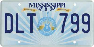 MS license plate DLT799