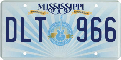 MS license plate DLT966