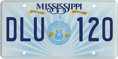 MS license plate DLU120