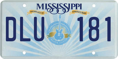 MS license plate DLU181