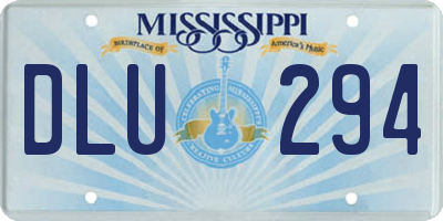 MS license plate DLU294