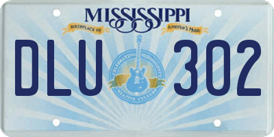 MS license plate DLU302