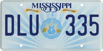 MS license plate DLU335