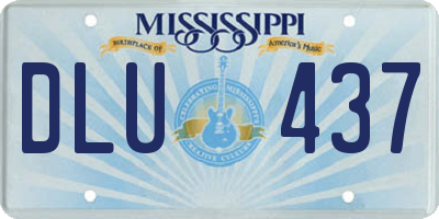MS license plate DLU437