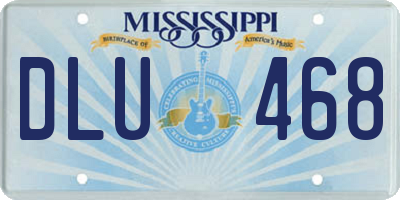 MS license plate DLU468