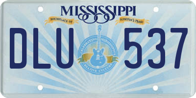 MS license plate DLU537
