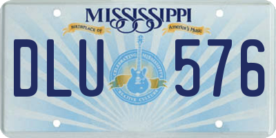 MS license plate DLU576
