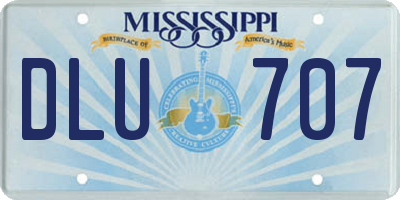 MS license plate DLU707