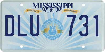 MS license plate DLU731