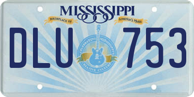 MS license plate DLU753