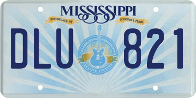 MS license plate DLU821