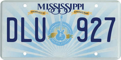 MS license plate DLU927