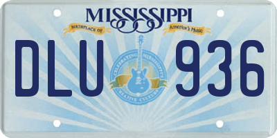 MS license plate DLU936