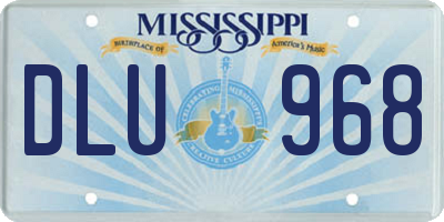 MS license plate DLU968