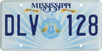 MS license plate DLV128