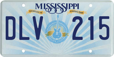 MS license plate DLV215