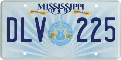 MS license plate DLV225