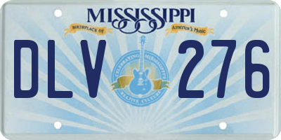 MS license plate DLV276