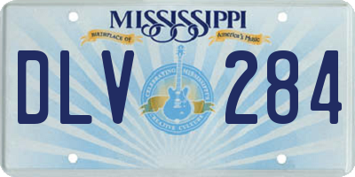 MS license plate DLV284