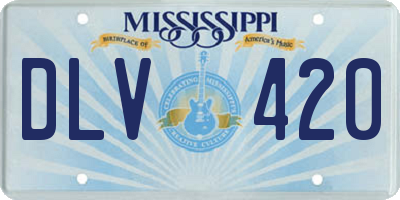 MS license plate DLV420