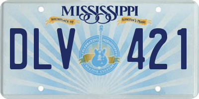 MS license plate DLV421