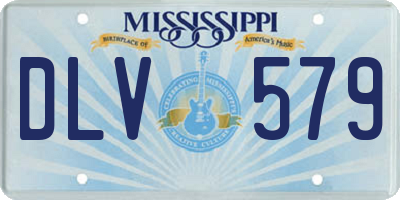 MS license plate DLV579