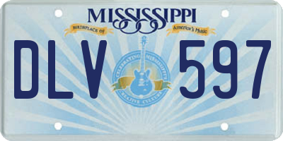 MS license plate DLV597