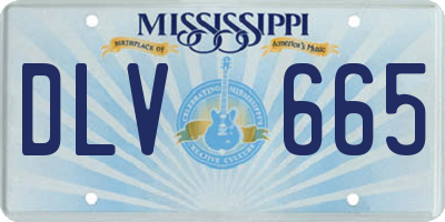 MS license plate DLV665