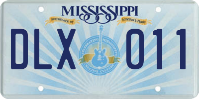 MS license plate DLX011
