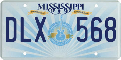 MS license plate DLX568